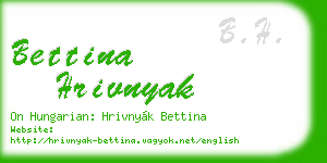 bettina hrivnyak business card