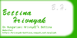 bettina hrivnyak business card